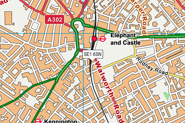 SE1 6SN map - OS VectorMap District (Ordnance Survey)