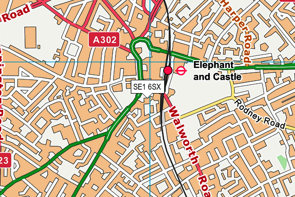 SE1 6SX map - OS VectorMap District (Ordnance Survey)