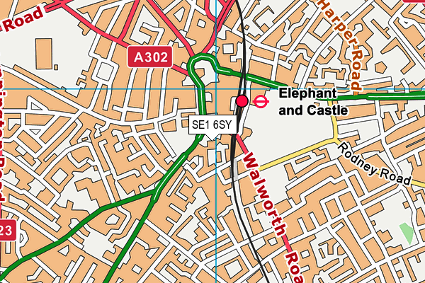 SE1 6SY map - OS VectorMap District (Ordnance Survey)