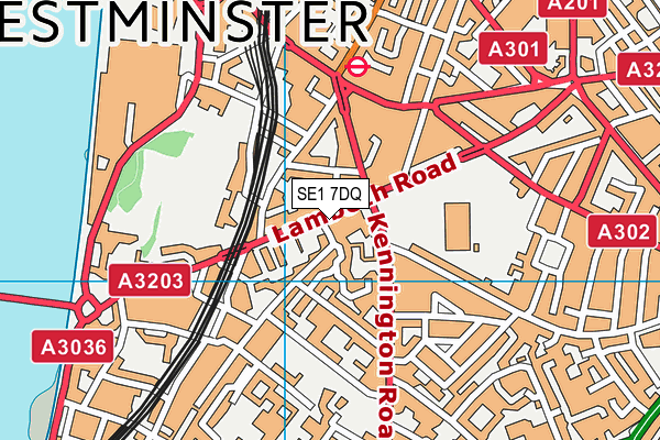 SE1 7DQ map - OS VectorMap District (Ordnance Survey)