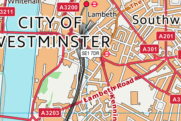 SE1 7DR map - OS VectorMap District (Ordnance Survey)