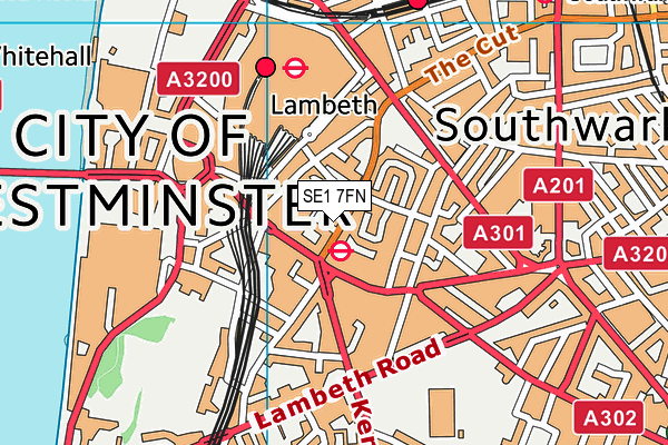 SE1 7FN map - OS VectorMap District (Ordnance Survey)