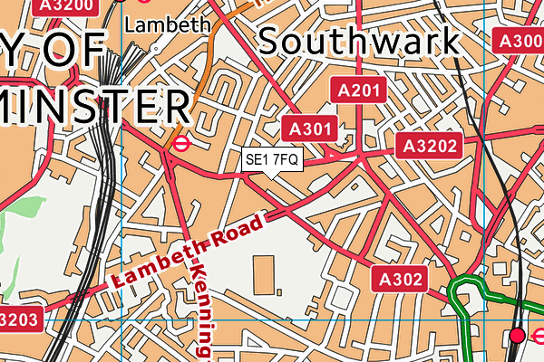 SE1 7FQ map - OS VectorMap District (Ordnance Survey)