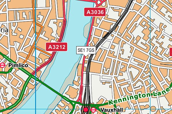 SE1 7GS map - OS VectorMap District (Ordnance Survey)