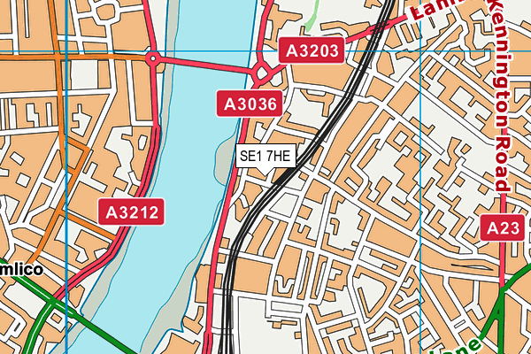 SE1 7HE map - OS VectorMap District (Ordnance Survey)