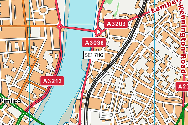 SE1 7HG map - OS VectorMap District (Ordnance Survey)
