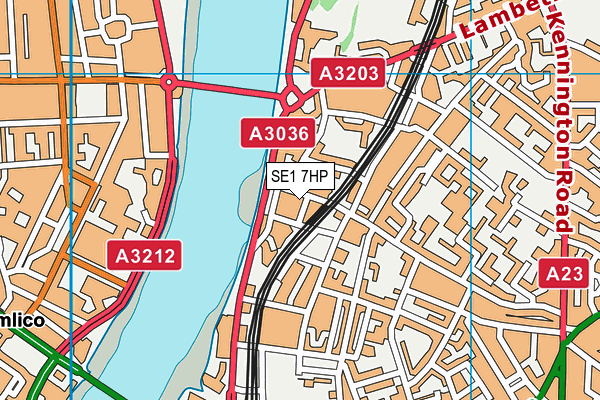 SE1 7HP map - OS VectorMap District (Ordnance Survey)