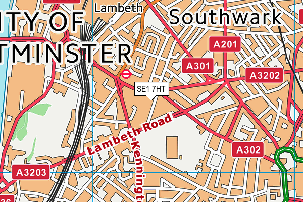 Morley College London map (SE1 7HT) - OS VectorMap District (Ordnance Survey)