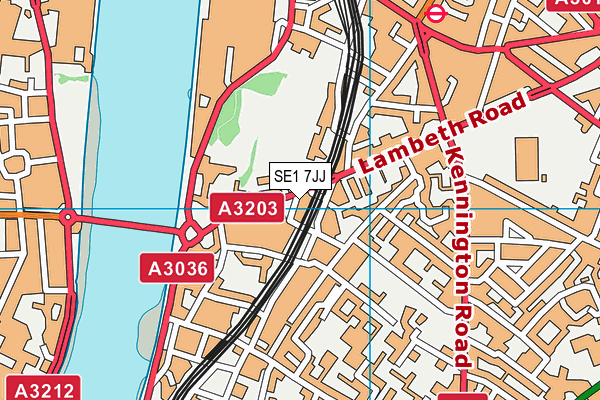 SE1 7JJ map - OS VectorMap District (Ordnance Survey)