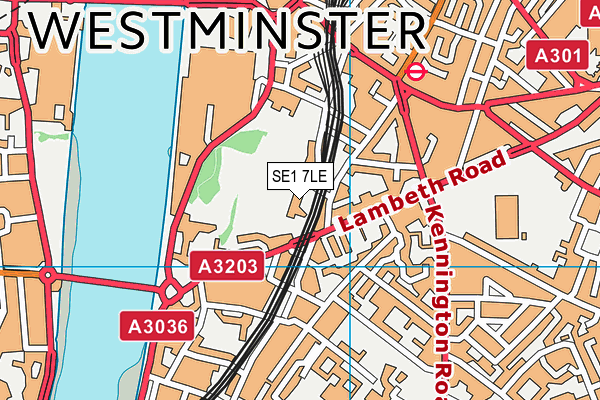 Archbishops Park map (SE1 7LE) - OS VectorMap District (Ordnance Survey)
