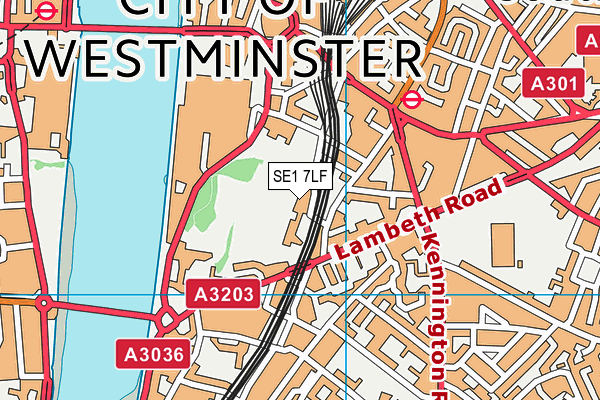 SE1 7LF map - OS VectorMap District (Ordnance Survey)