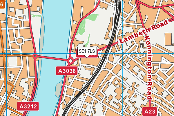 SE1 7LS map - OS VectorMap District (Ordnance Survey)