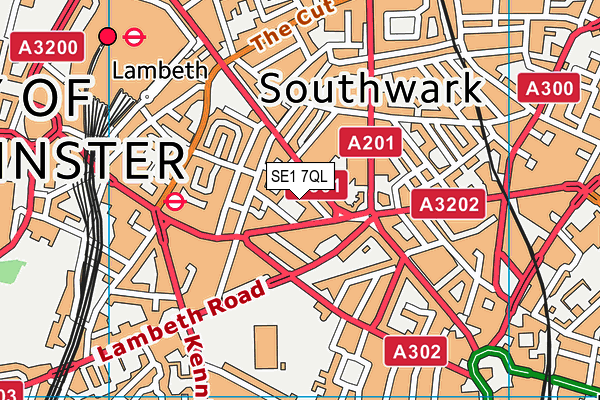 SE1 7QL map - OS VectorMap District (Ordnance Survey)