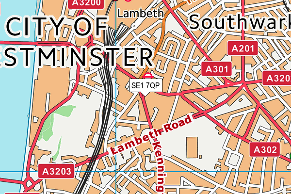 Oasis Church Waterloo (Oasis Centre) map (SE1 7QP) - OS VectorMap District (Ordnance Survey)