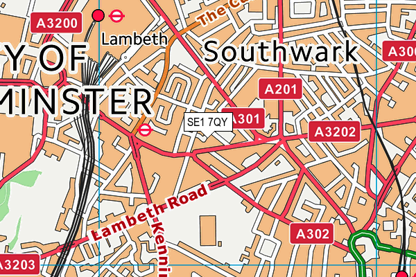 SE1 7QY map - OS VectorMap District (Ordnance Survey)