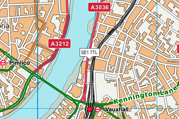 SE1 7TL map - OS VectorMap District (Ordnance Survey)