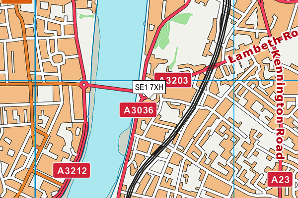 SE1 7XH map - OS VectorMap District (Ordnance Survey)