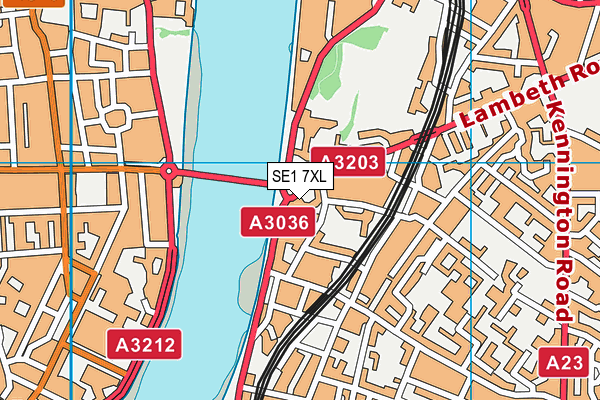 SE1 7XL map - OS VectorMap District (Ordnance Survey)