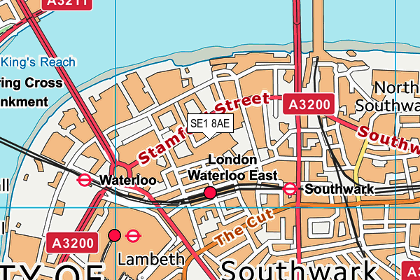 SE1 8AE map - OS VectorMap District (Ordnance Survey)