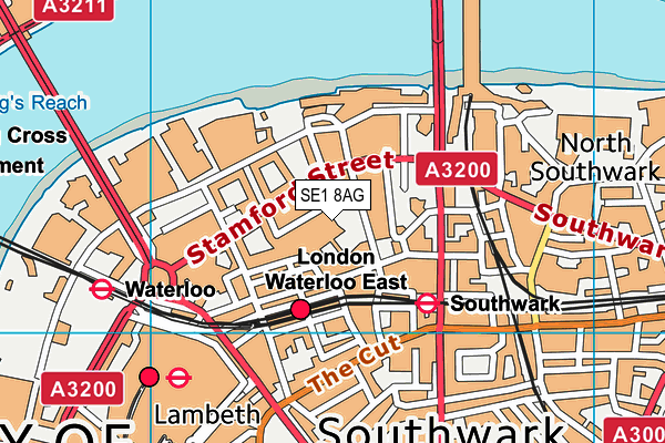 SE1 8AG map - OS VectorMap District (Ordnance Survey)
