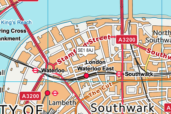 SE1 8AJ map - OS VectorMap District (Ordnance Survey)