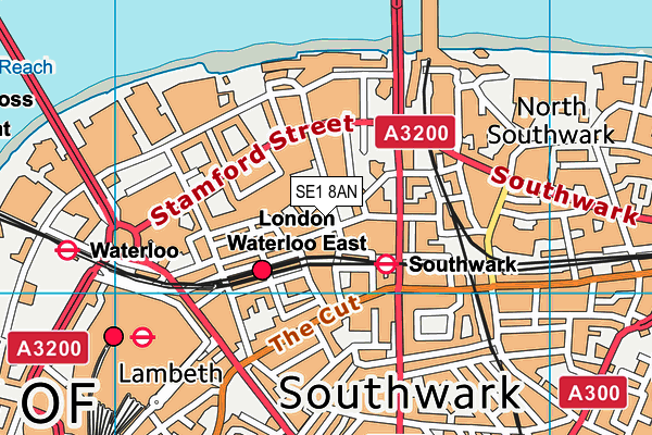 SE1 8AN map - OS VectorMap District (Ordnance Survey)