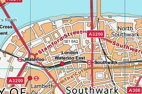 SE1 8AQ map - OS VectorMap District (Ordnance Survey)