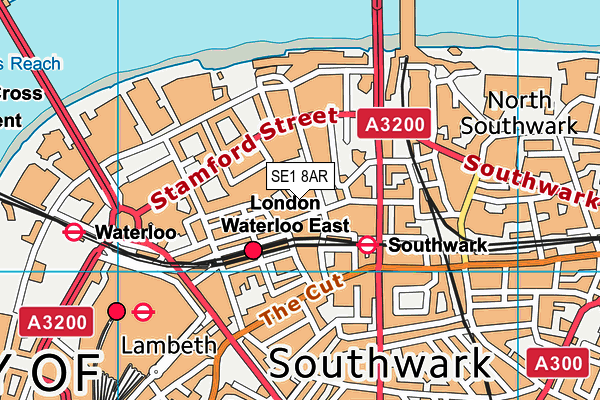 SE1 8AR map - OS VectorMap District (Ordnance Survey)