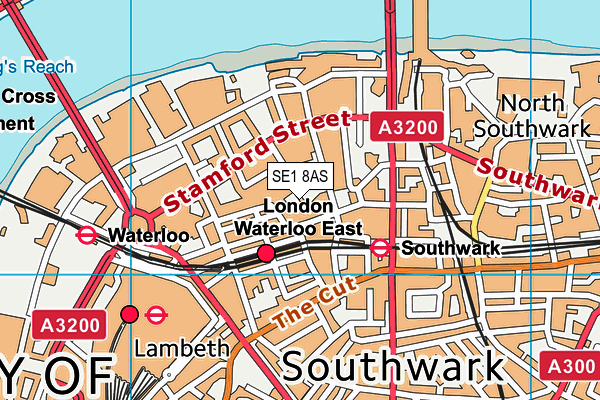 SE1 8AS map - OS VectorMap District (Ordnance Survey)