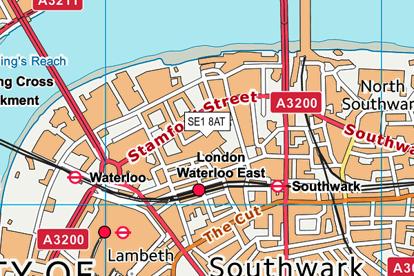 SE1 8AT map - OS VectorMap District (Ordnance Survey)