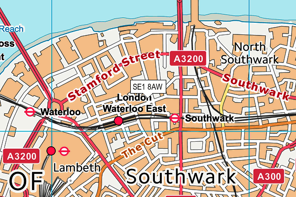 SE1 8AW map - OS VectorMap District (Ordnance Survey)