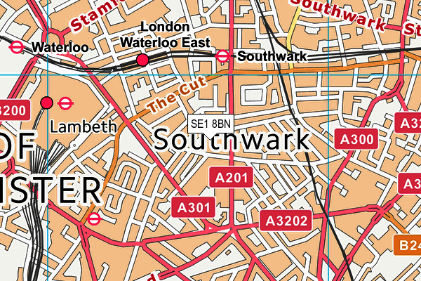 SE1 8BN map - OS VectorMap District (Ordnance Survey)