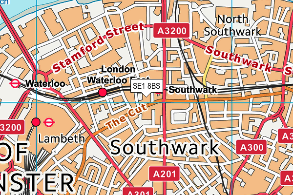 SE1 8BS map - OS VectorMap District (Ordnance Survey)