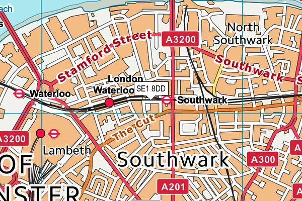 SE1 8DD map - OS VectorMap District (Ordnance Survey)