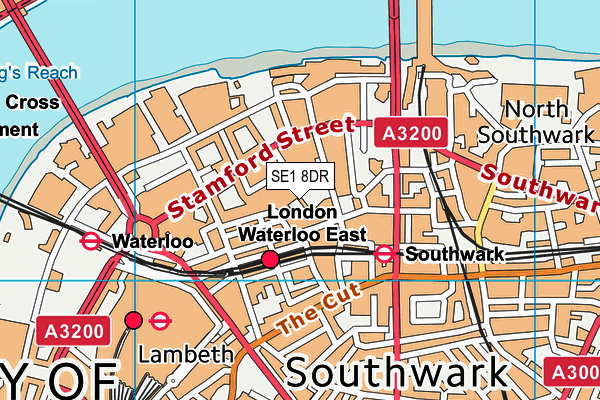 SE1 8DR map - OS VectorMap District (Ordnance Survey)