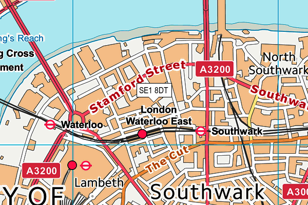 SE1 8DT map - OS VectorMap District (Ordnance Survey)
