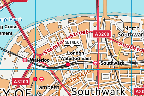 SE1 8DX map - OS VectorMap District (Ordnance Survey)