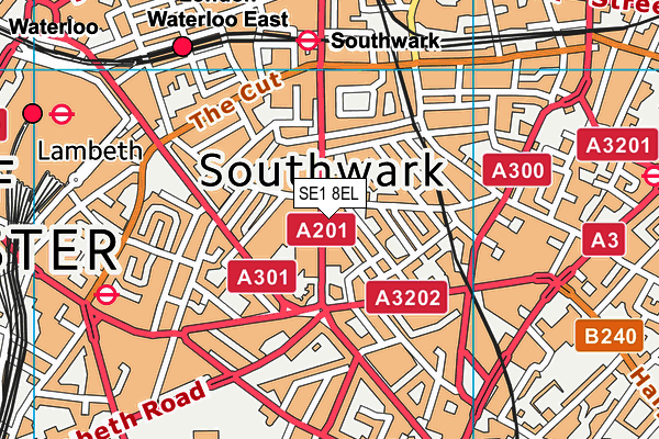 SE1 8EL map - OS VectorMap District (Ordnance Survey)