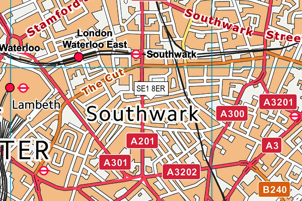 SE1 8ER map - OS VectorMap District (Ordnance Survey)