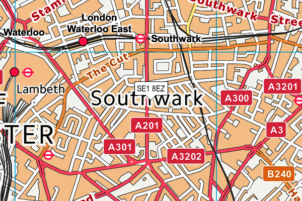 SE1 8EZ map - OS VectorMap District (Ordnance Survey)