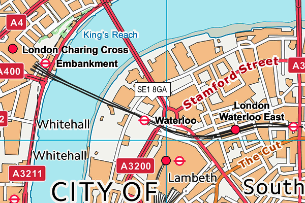 SE1 8GA map - OS VectorMap District (Ordnance Survey)