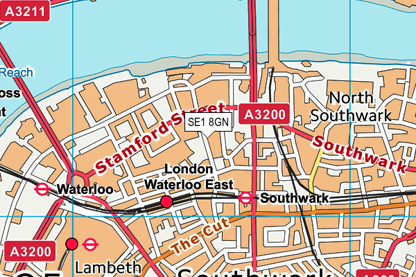 SE1 8GN map - OS VectorMap District (Ordnance Survey)