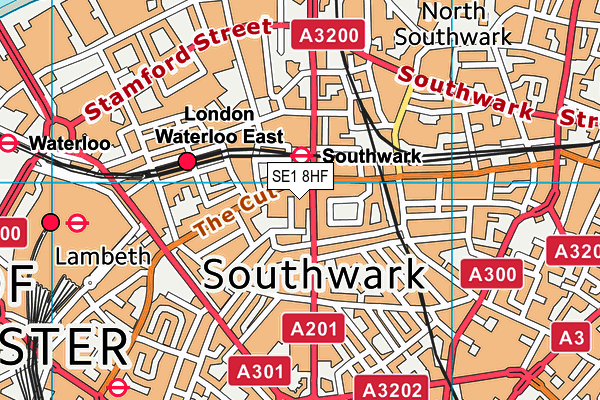 SE1 8HF map - OS VectorMap District (Ordnance Survey)