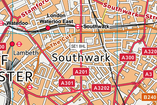 SE1 8HL map - OS VectorMap District (Ordnance Survey)