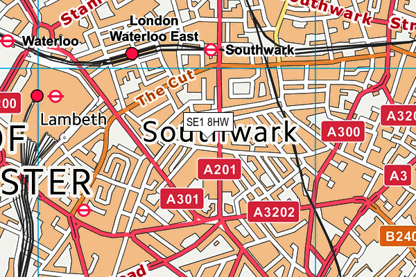 SE1 8HW map - OS VectorMap District (Ordnance Survey)