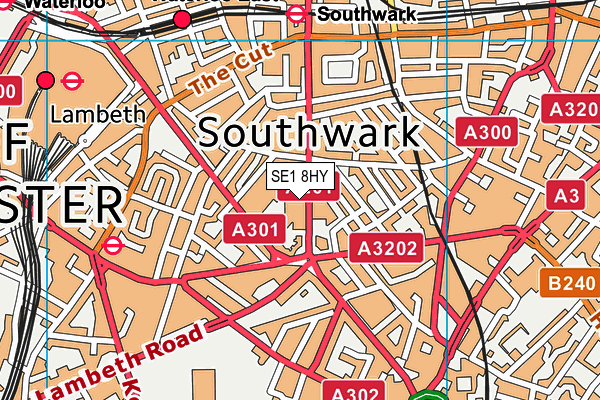 SE1 8HY map - OS VectorMap District (Ordnance Survey)