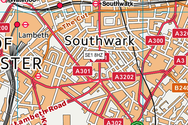 SE1 8HZ map - OS VectorMap District (Ordnance Survey)