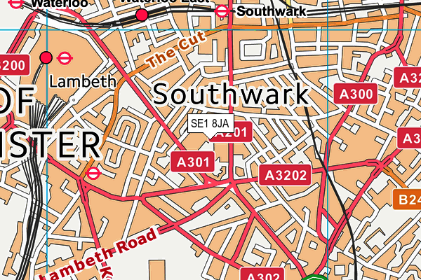 SE1 8JA map - OS VectorMap District (Ordnance Survey)