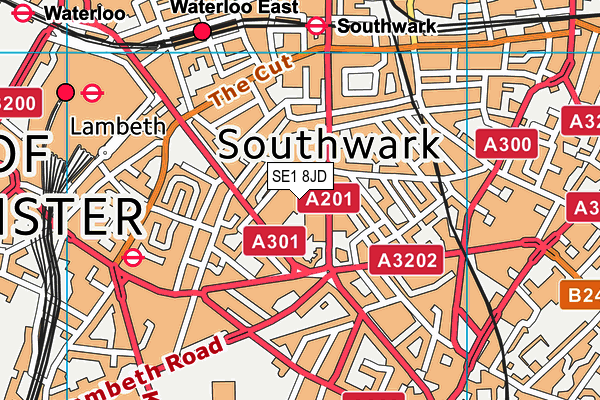 SE1 8JD map - OS VectorMap District (Ordnance Survey)