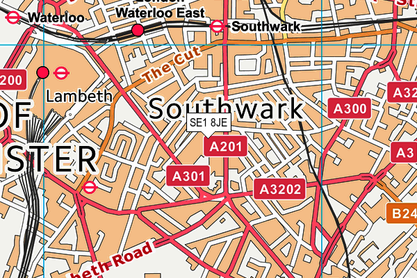 SE1 8JE map - OS VectorMap District (Ordnance Survey)